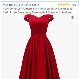 Elegant Red Satin Gown